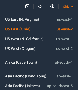 View your Regions