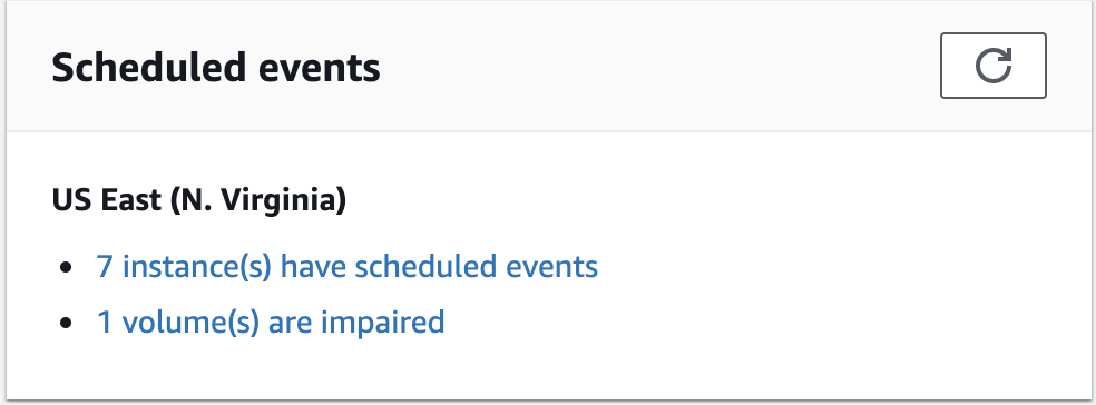 Viewing events using the dashboard.
