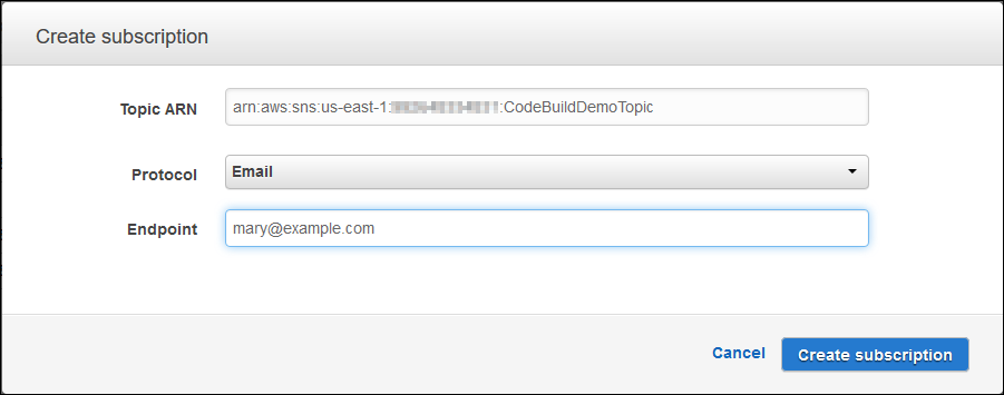 The subscription configuration.