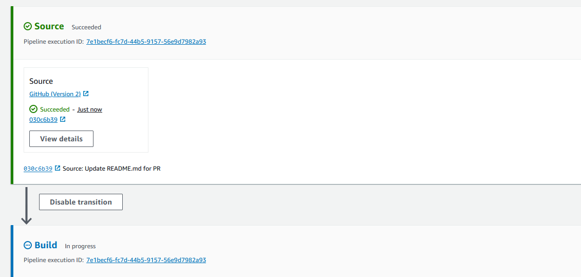 Image showing the source message for the Pull request with the following text: Update README.md for PR